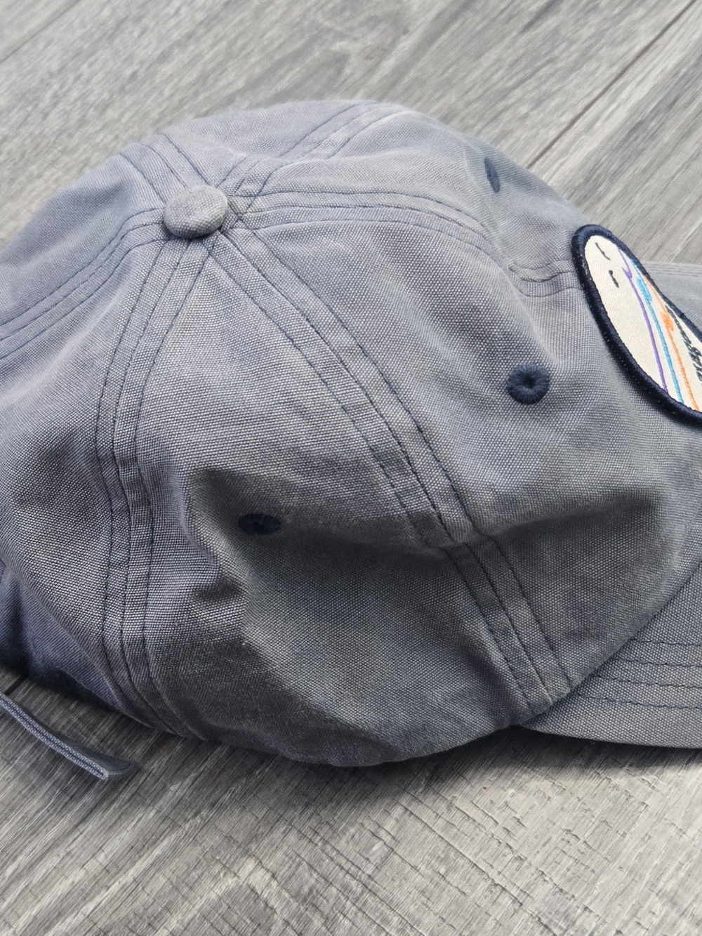 Patagonia Wave Patch Gray Adjustable Dad Hat Cap Outdoor Surf. #526 - Picture 2 of 7
